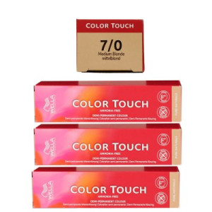 Wella Color Touch 3 x 60 ml 7/0 mittelblond
