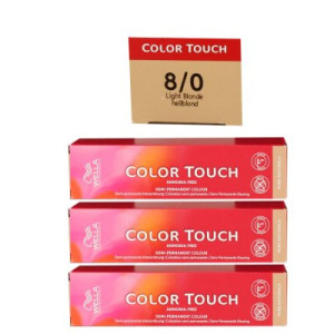 Wella Color Touch 3 x 60 ml 8/0 hellblond