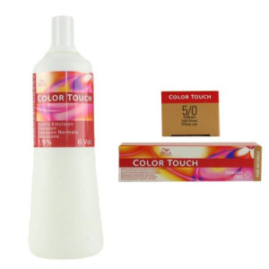 Wella Color Touch Pure Naturals 60 ml 5/0 & 1000 ml 1,9% normale Emulsion