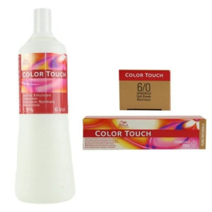 Wella Color Touch Pure Naturals 60 ml 6/0 & 1000 ml 1,9% normale Emulsion