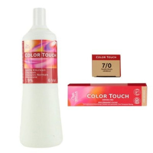 Wella Color Touch Pure Naturals 60 ml 7/0 & 1000 ml 1,9% normale Emulsion