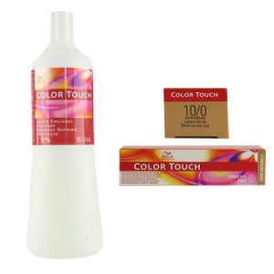 Wella Color Touch Pure Naturals 60 ml 10/0 & 1000 ml 1,9% normale Emulsion