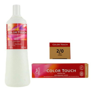 Wella Color Touch Pure Naturals 60 ml 2/0 & 1000 ml 1,9% normale Emulsion