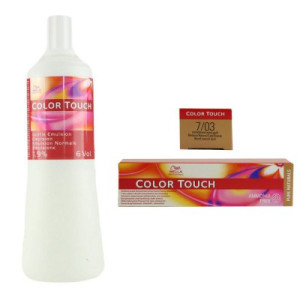Wella Color Touch Pure Naturals 60 ml 7/03 & 1000 ml 1,9% normale Emulsion