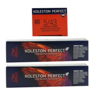 Wella Koleston Vibrant Reds 2 x 60 ml 5/43 hellbraun rot gold