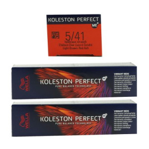 Wella Koleston Vibrant Reds 2 x 60 ml 5/41 hellbraun asch kupfer