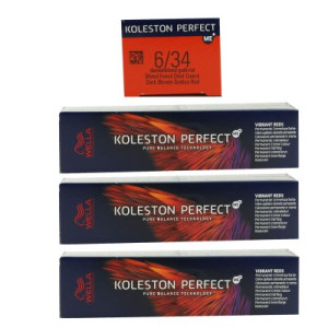 Wella Koleston Vibrant Reds 3 x 60 ml 6/34 dunkelblond gold rot