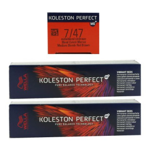 Wella Koleston Vibrant Reds 2 x 60 ml 7/47 mittelblond rot braun