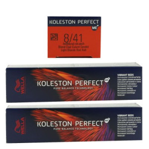 Wella Koleston Vibrant Reds 2 x 60 ml 8/41 dunkelblond rot asch