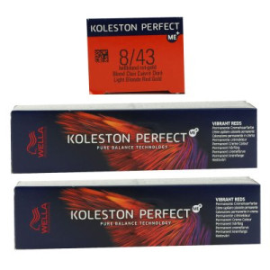 Wella Koleston Vibrant Reds 2 x 60 ml 8/43 hellblond rot gold