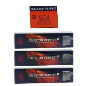 Wella Koleston Vibrant Reds 3 x 60 ml 8/34 hellblond gold rot