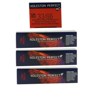 Wella Koleston Vibrant Reds 3 x 60 ml 33/66 dunkelbraun intensiv violett intensiv
