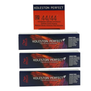 Wella Koleston Vibrant Reds 3 x 60 ml 44/44 intensives mittelbraun rotbraun