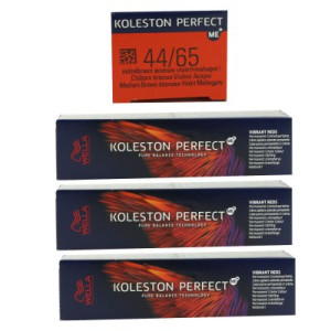Wella Koleston Vibrant Reds 3 x 60 ml 44/65 mittelbraun intensiv violett mahagoni