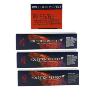 Wella Koleston Vibrant Reds 3 x 60 ml 55/65 hellbraun intensiv violett mahagoni