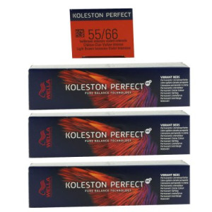 Wella Koleston Vibrant Reds 3 x 60 ml 55/66 hellbraun intensiv violett intensiv