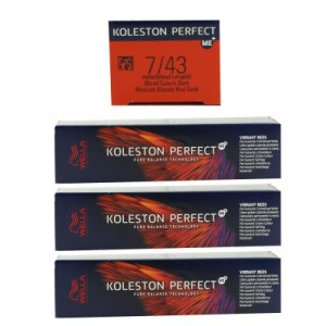 Wella Koleston Vibrant Reds 3 x 60 ml 77/43 mittelblond intensiv rot gold
