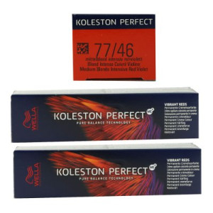 Wella Koleston Vibrant Reds 2 x 60 ml 77/46 mittelblond intensiv rot violett