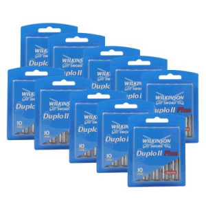 Wilkinson Sword Duplo II Plus 10 x 10 Rasierklingen mit Aloe Vera