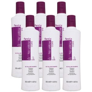 Fanola No Yellow 6 x 350 ml Shampoo für Blondes Haar Silbershampoo
