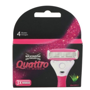 3 Wilkinson Sword Quattro For Women Rasierklingen Klingen Ersatzklingen