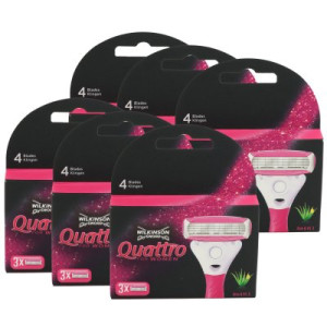 18 Wilkinson Sword Quattro For Women Rasierklingen 6 x 3 Klingen Ersatzklingen