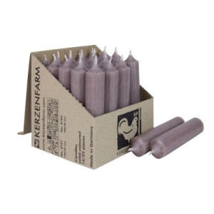 25 Stabkerzen Schlamm - Erdig 100 x 22 mm Kerzenfarm Kerzen Candle