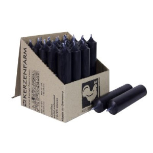 25 Stabkerzen Schwarz 100 x 22 mm Kerzenfarm Kerzen Candle