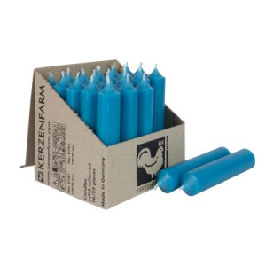25 Stabkerzen Türkis 100 x 22 mm Kerzenfarm Kerzen Candle