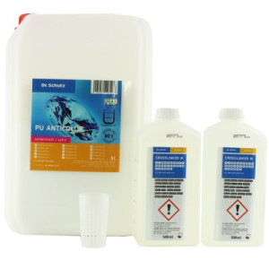 Dr. Schutz PU Anticolor seidenmatt 5 Liter + 2 x 500 ml Vernetzer Kanister