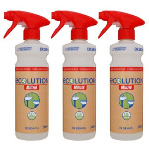Dr. Schnell Ecolution Handsprüher Leerflasche 3 x 500 ml für Milizid Sticks