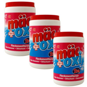 Rösch Mäc Oxi Pulver 3 x 2 kg Eimer Wäsche Fleckentferner Waschkraftverstärke
