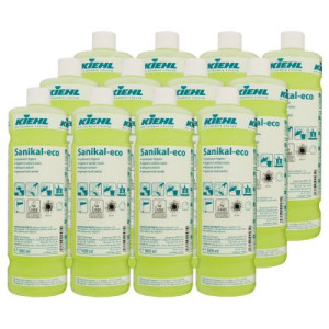 Kiehl Sanikal Eco 12 x 1 Liter Sanitärreiniger löst Kalk- und Seifenrückstände