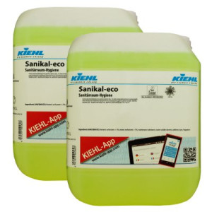 Kiehl Sanikal Eco 2 x 10 Liter Sanitärreiniger löst Kalk- und Seifenrückstände
