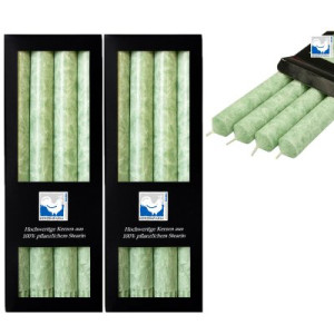 2 x 4 Stearin Stabkerzen Mint 250 x 22 mm Kerzenfarm Kerzen Candle