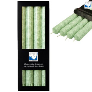 4 Stearin Stabkerzen Mint 250 x 22 mm Kerzenfarm Kerzen Candle