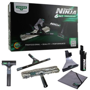 Unger Premium Ergo Tec Ninja Complete Glasreinigungsset 6 in 1 akn14