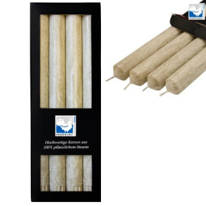 4 Stearin Stabkerzen Taupe 250 x 22 mm Kerzenfarm Kerzen Candle