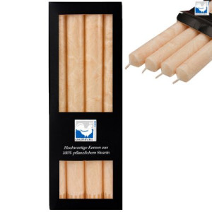 4 Stearin Stabkerzen Creme 250 x 22 mm Kerzenfarm Kerzen Candle
