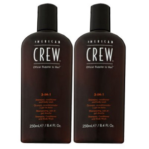 American Crew Classic 3 in 1 2 x 250 ml Shampoo Conditioner Bodywash