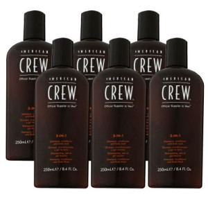American Crew Classic 3 in 1 6 x 250 ml Shampoo Conditioner Bodywash