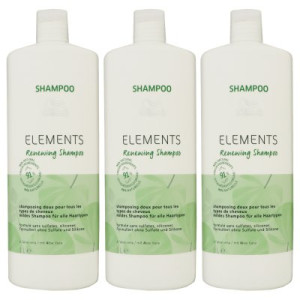 Wella Elements stärkendes Shampoo 3 x 1000 ml ohne Silikone mit Aloe Vera