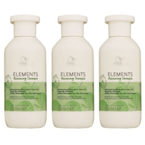Wella Elements stärkendes Shampoo 3 x 250 ml für jedes Haar Feuchtigkeit