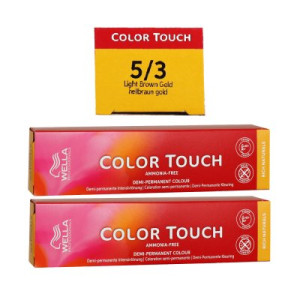 Wella Color Touch Rich Naturals 2 x 60 ml 5/3 hellbraun gold