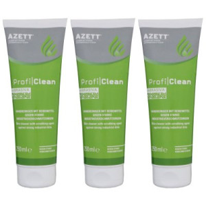 Azett Profi Clean Handreiniger 3 x 250 ml mit Reibemittel Industrieverschmutzung