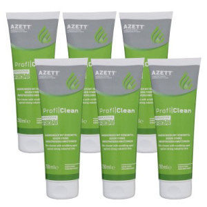 Azett Profi Clean Handreiniger 6 x 250 ml mit Reibemittel Industrieverschmutzung