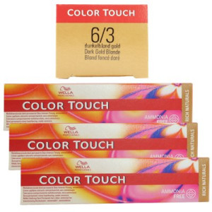 Wella Color Touch Rich Naturals 3 x 60 ml 6/3 dunkelblond gold