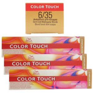 Wella Color Touch Rich Naturals 3 x 60 ml 6/35 dunkelblond gold-mahagoni