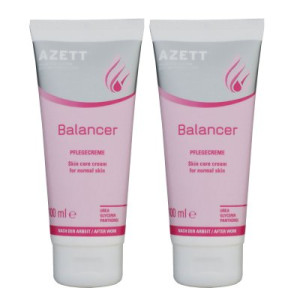 Azett Balancer Pflegecreme 2 x 100 ml Hautpflegecreme für normale Haut mit Urea