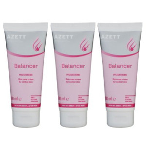 Azett Balancer Pflegecreme 3 x 100 ml Hautpflegecreme für normale Haut mit Urea